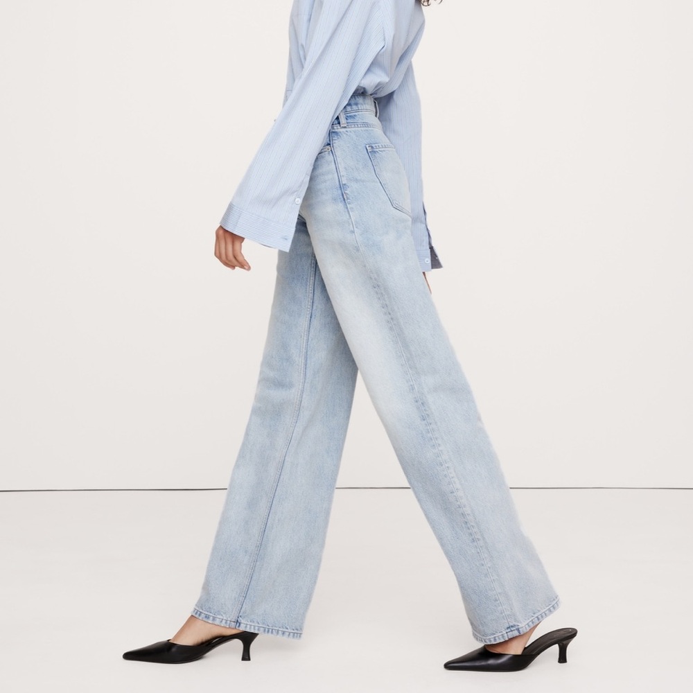 Banana Republic Icon Wide Leg Light Blue Jeans sz 27 NWT - Picture 3 of 11